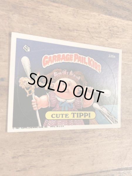 トップス社製のガーベッジペイルキッズの80年代ビンテージステッカーカード