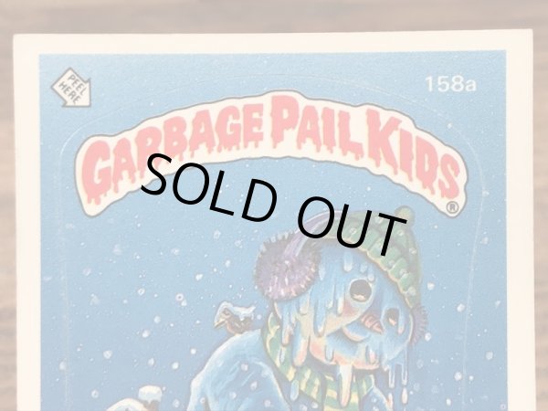 トップス社製のガーベッジペイルキッズの80年代ビンテージステッカーカード