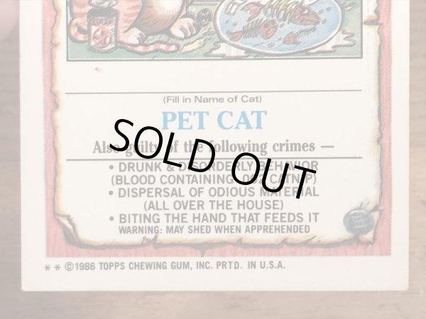 トップス社製のガーベッジペイルキッズの80年代ビンテージステッカーカード