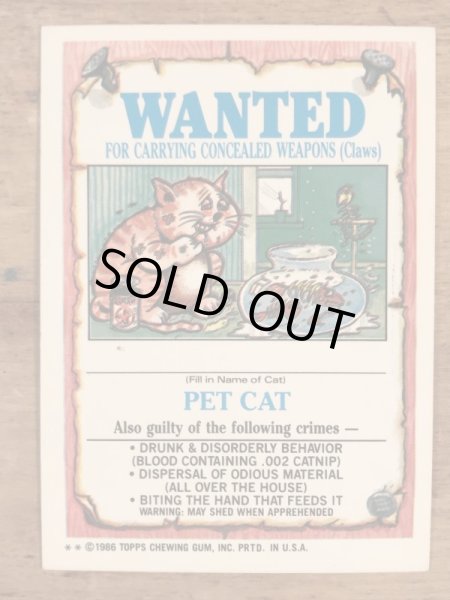 Topps社製のガーベッジペイルキッズの80’sヴィンテージカードシール