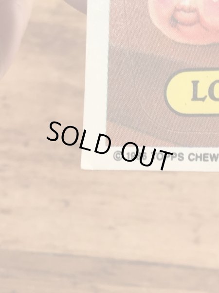 トップス社製のガーベッジペイルキッズの80年代ビンテージステッカーカード