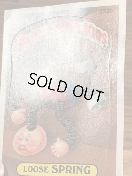 トップス社製のガーベッジペイルキッズの80年代ビンテージステッカーカード