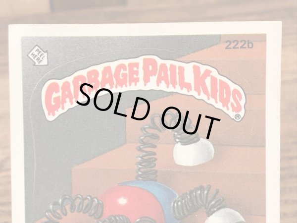 トップス社製のガーベッジペイルキッズの80年代ビンテージステッカーカード