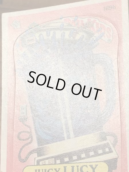 トップス社製のガーベッジペイルキッズの80年代ビンテージステッカーカード