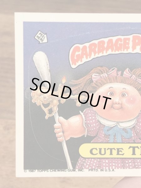 トップス社製のガーベッジペイルキッズの80年代ビンテージステッカーカード
