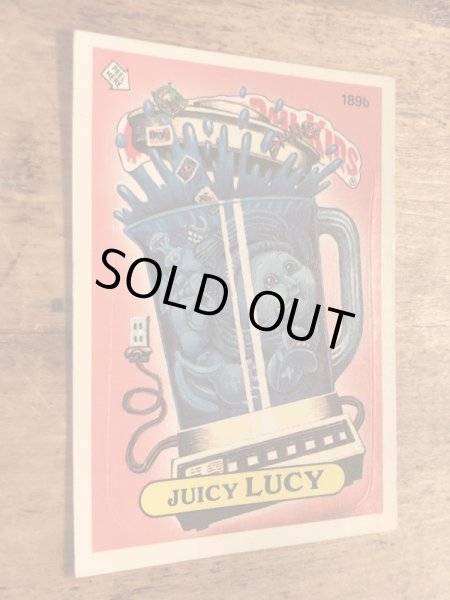 トップス社製のガーベッジペイルキッズの80年代ビンテージステッカーカード