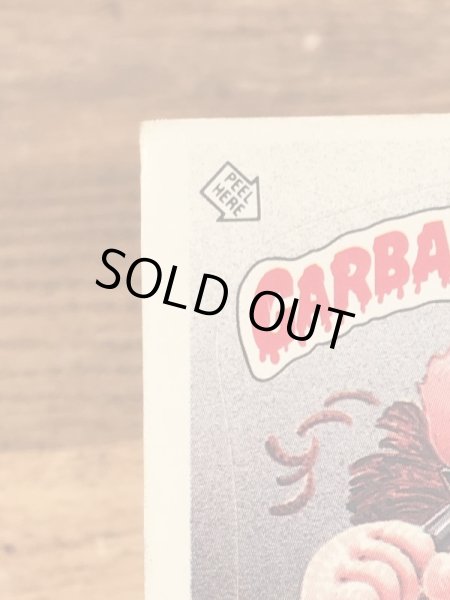 トップス社製のガーベッジペイルキッズの80年代ビンテージステッカーカード