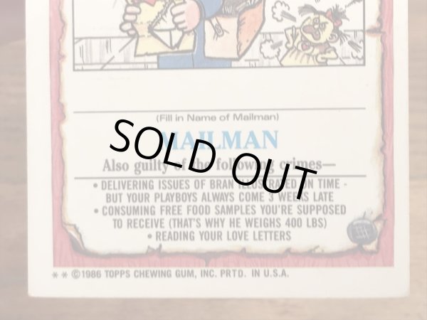 Topps社製のガーベッジペイルキッズの80’sヴィンテージカードシール