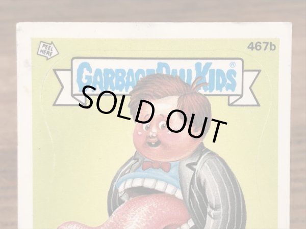 トップス社製のガーベッジペイルキッズの80年代ビンテージステッカーカード