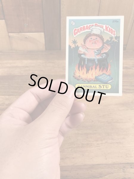 トップス社製のガーベッジペイルキッズの80年代ビンテージステッカーカード