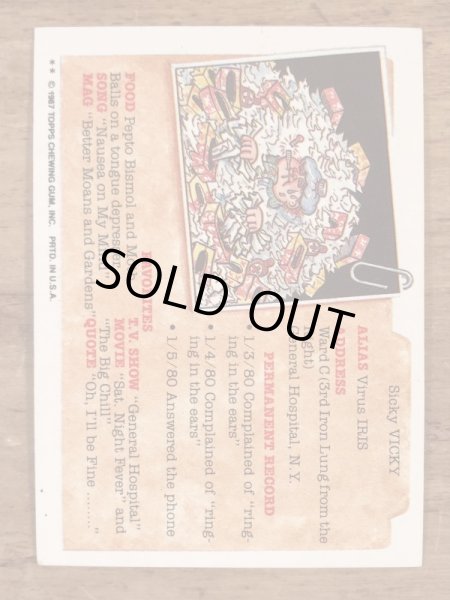 Topps社製のガーベッジペイルキッズの80’sヴィンテージカードシール