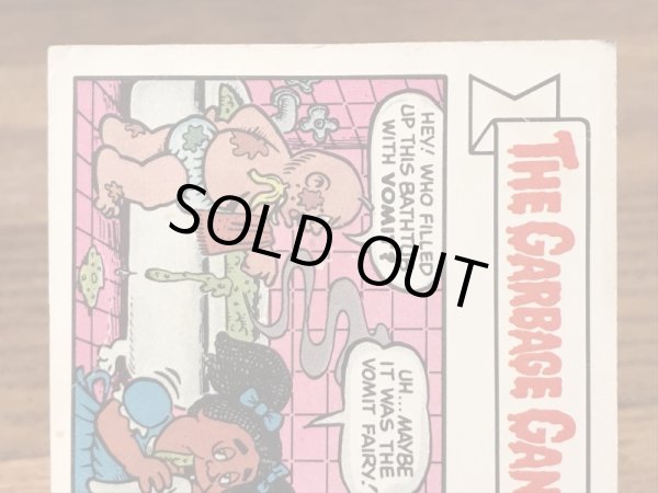 トップス社製のガーベッジペイルキッズの80年代ビンテージステッカーカード