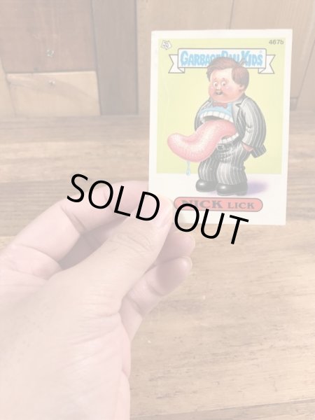 トップス社製のガーベッジペイルキッズの80年代ビンテージステッカーカード