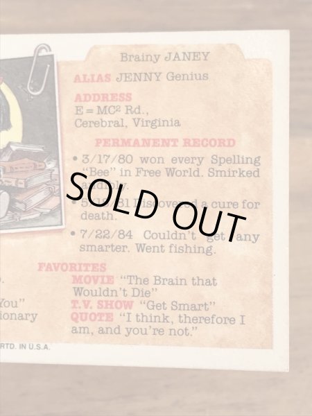 Topps社製のガーベッジペイルキッズの80’sヴィンテージカードシール