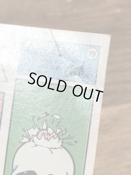 トップス社製のガーベッジペイルキッズの80年代ビンテージステッカーカード