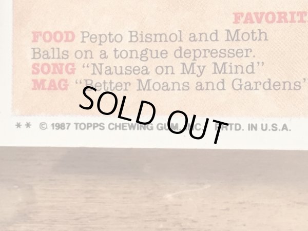 Topps社製のガーベッジペイルキッズの80’sヴィンテージカードシール