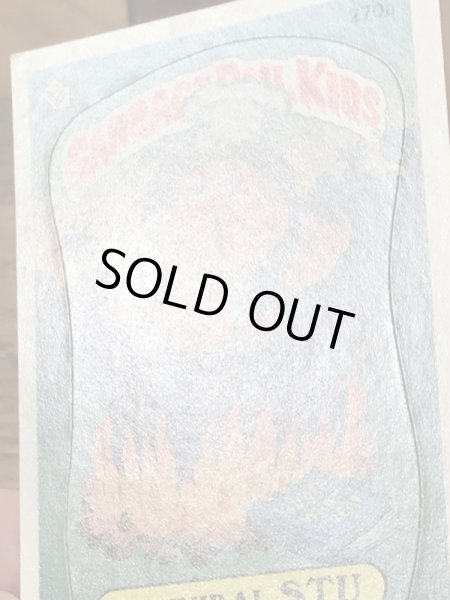 トップス社製のガーベッジペイルキッズの80年代ビンテージステッカーカード