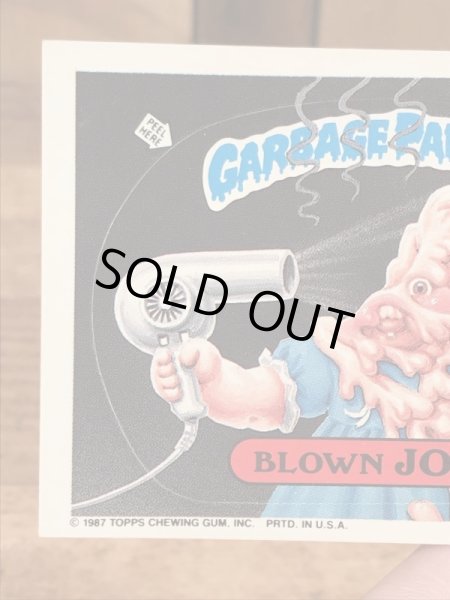 トップス社製のガーベッジペイルキッズの80年代ビンテージステッカーカード
