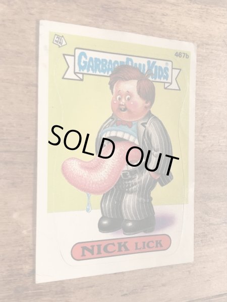 トップス社製のガーベッジペイルキッズの80年代ビンテージステッカーカード