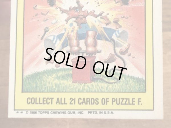 トップス社製のガーベッジペイルキッズの80年代ビンテージステッカーカード