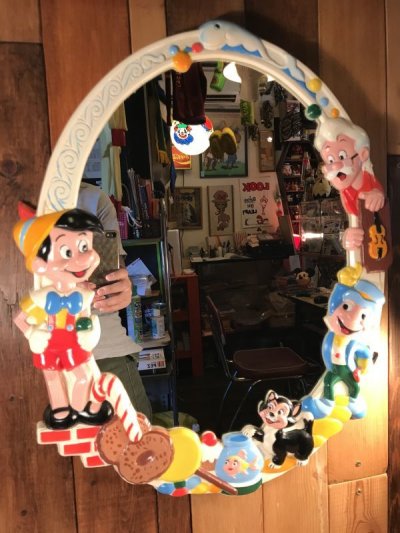 画像3: Disney “Pinocchio” Wall Mirror　ピノキオ　ビンテージ　壁掛けミラー　ディズニー　60〜70年代