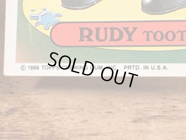 トップス社製のガーベッジペイルキッズの80年代ビンテージステッカーカード