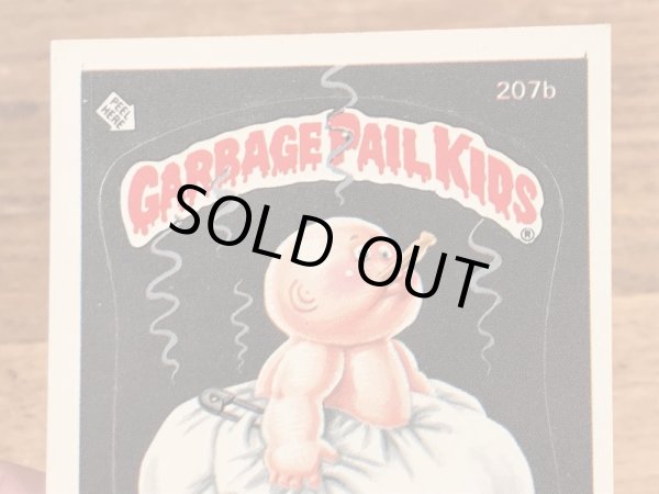 トップス社製のガーベッジペイルキッズの80年代ビンテージステッカーカード