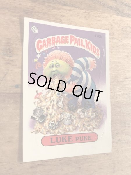 トップス社製のガーベッジペイルキッズの80年代ビンテージステッカーカード