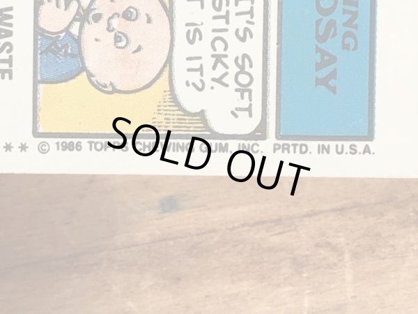 Topps社製のガーベッジペイルキッズの80’sヴィンテージカードシール