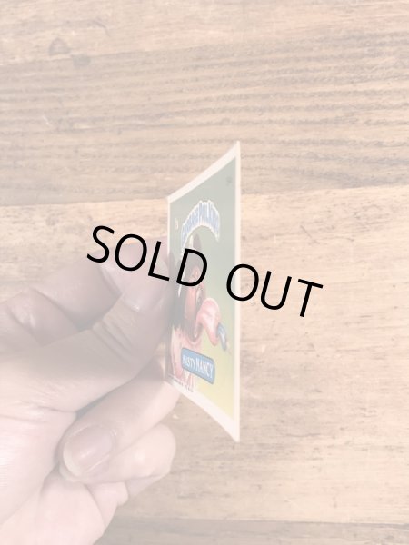 トップス社製のガーベッジペイルキッズの80年代ビンテージステッカーカード