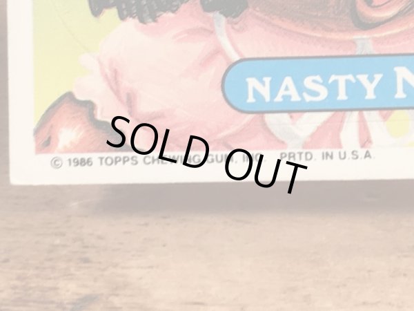 トップス社製のガーベッジペイルキッズの80年代ビンテージステッカーカード