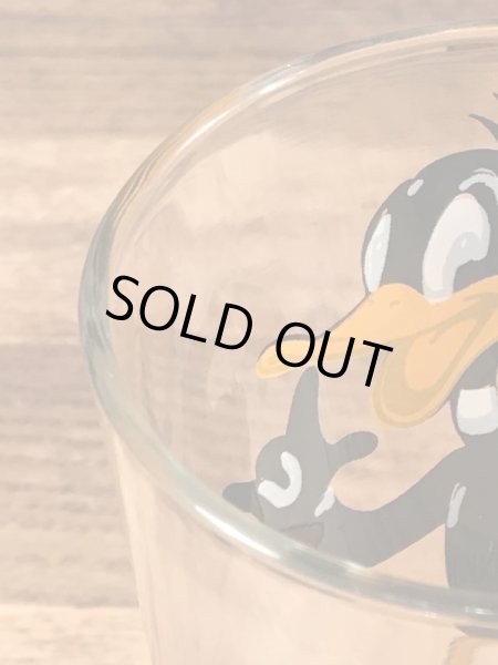 ルーニーテューンズのダフィーダックの70年代ビンテージガラスコップ