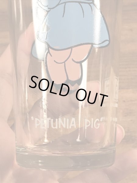 ペプシコーラのノベルティのペチュニアピッグの70’sヴィンテージグラス