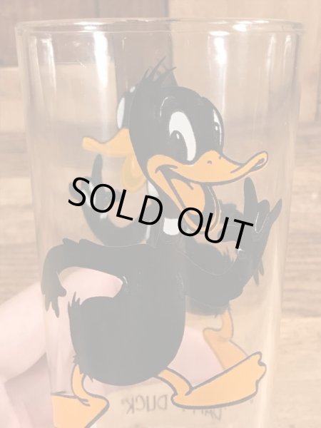 ルーニーテューンズのダフィーダックの70年代ビンテージガラスコップ