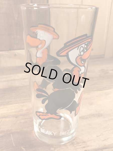 ルーニーテューンズのビーキーバカードの70年代ビンテージガラスコップ