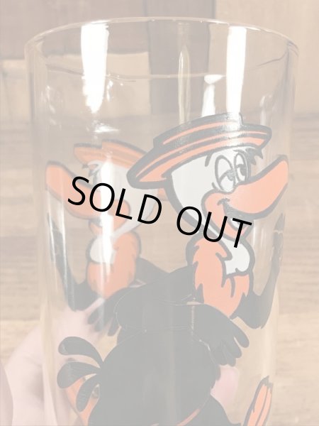 ルーニーテューンズのビーキーバカードの70年代ビンテージガラスコップ