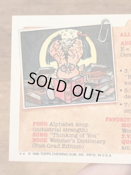 Topps社製のガーベッジペイルキッズの80’sヴィンテージカードシール