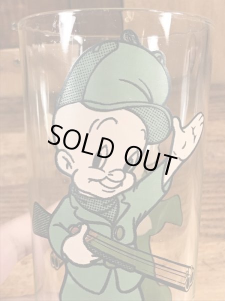 ルーニーテューンズのエルマーフッドの70年代ビンテージガラスコップ