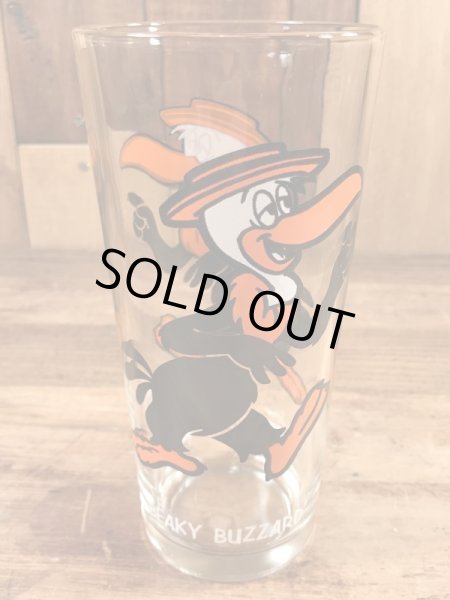 ルーニーテューンズのビーキーバカードの70年代ビンテージガラスコップ