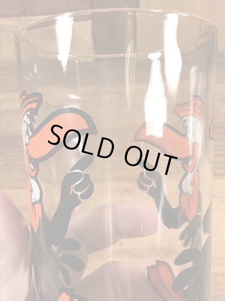 ルーニーテューンズのビーキーバカードの70年代ビンテージガラスコップ