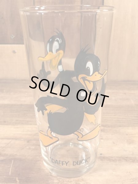 ルーニーテューンズのダフィーダックの70年代ビンテージガラスコップ