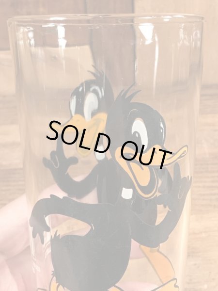 ルーニーテューンズのダフィーダックの70年代ビンテージガラスコップ