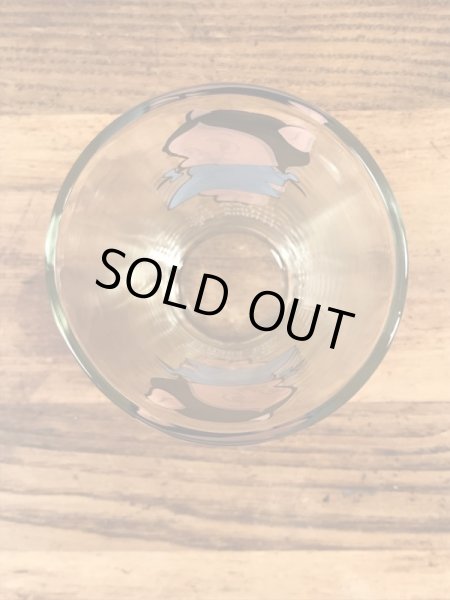 ルーニーテューンズのペチュニアピッグの70年代ビンテージガラスコップ