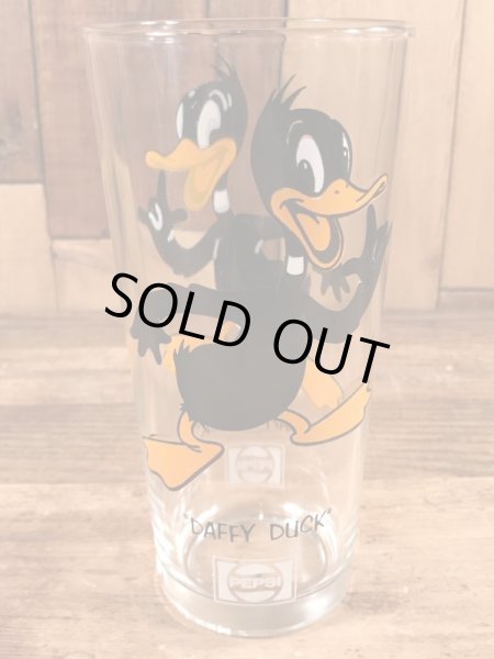ルーニーテューンズのダフィーダックの70年代ビンテージガラスコップ