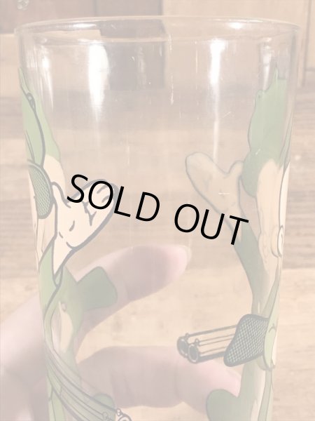 ルーニーテューンズのエルマーフッドの70年代ビンテージガラスコップ