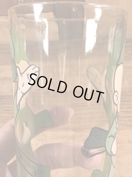 ルーニーテューンズのエルマーフッドの70年代ビンテージガラスコップ