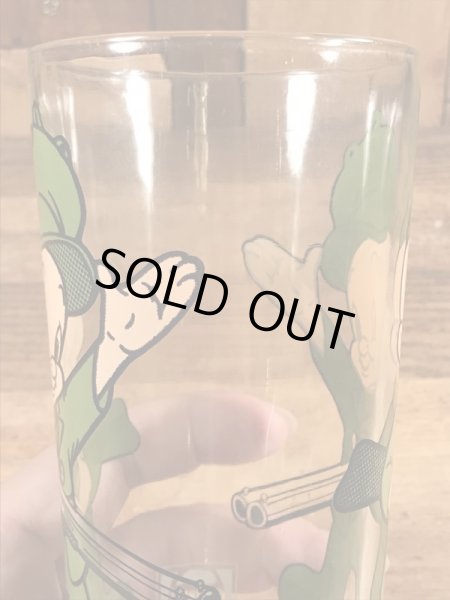 ルーニーテューンズのエルマーフッドの70年代ビンテージガラスコップ