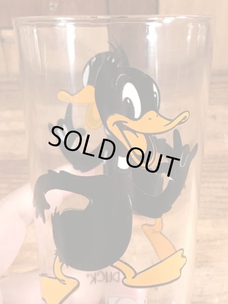 ルーニーテューンズのダフィーダックの70年代ビンテージガラスコップ