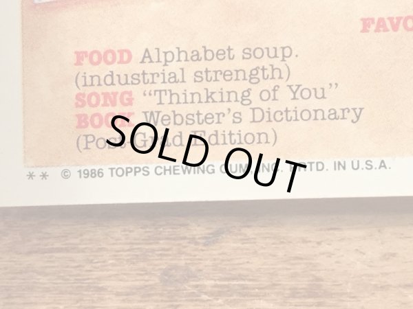 Topps社製のガーベッジペイルキッズの80’sヴィンテージカードシール