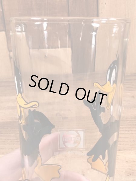 ルーニーテューンズのダフィーダックの70年代ビンテージガラスコップ